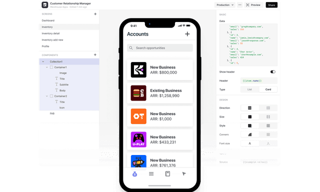 feature for Mobile CRM App