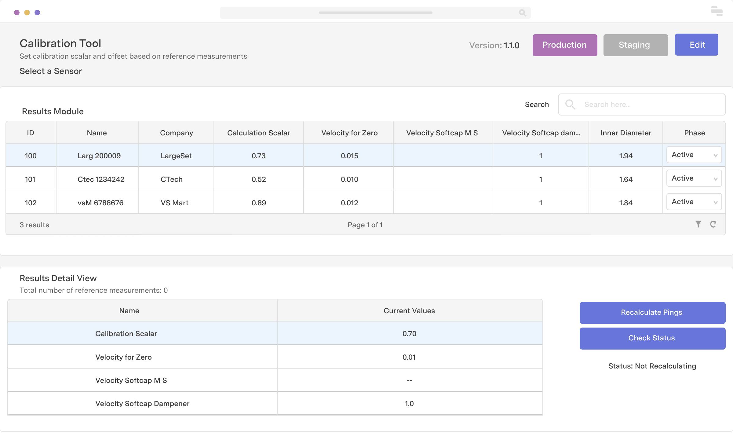 Sensor calibration tool