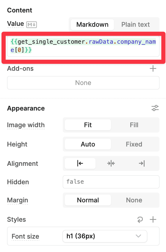 Adding a query to create an individual customer GUI component