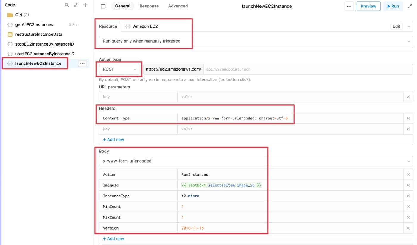 Setting up the stopEC2InstanceByInstanceID Resource Query