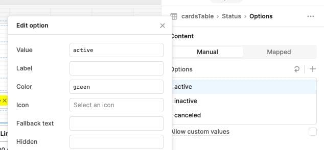 You can also set custom colors for each column