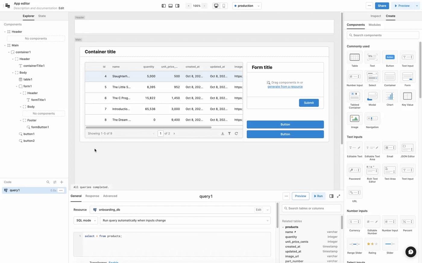 Renaming a component from the Components tree within Explorer