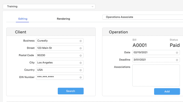 feature for Invoice processing dashboard