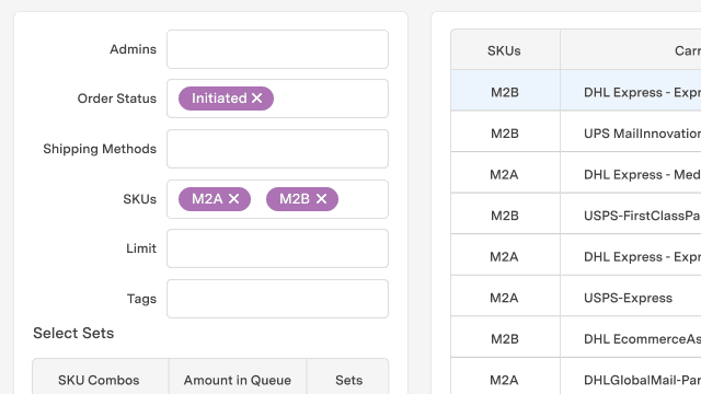 feature for Warehouse shipping manager